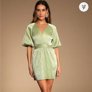 Lulus green glittery dress